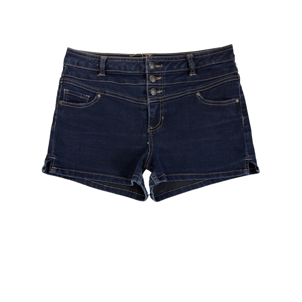 Rue 21 Juniors 9/10 Sexy Dark Wash Denim Shorts Everyday Basic Rocker Y2K Urban